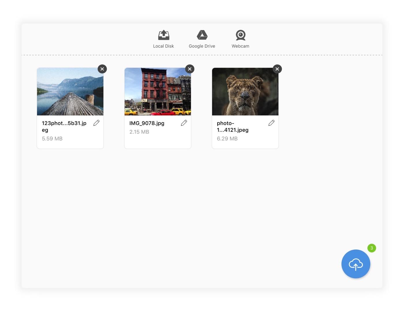 The Uppy Dashboard